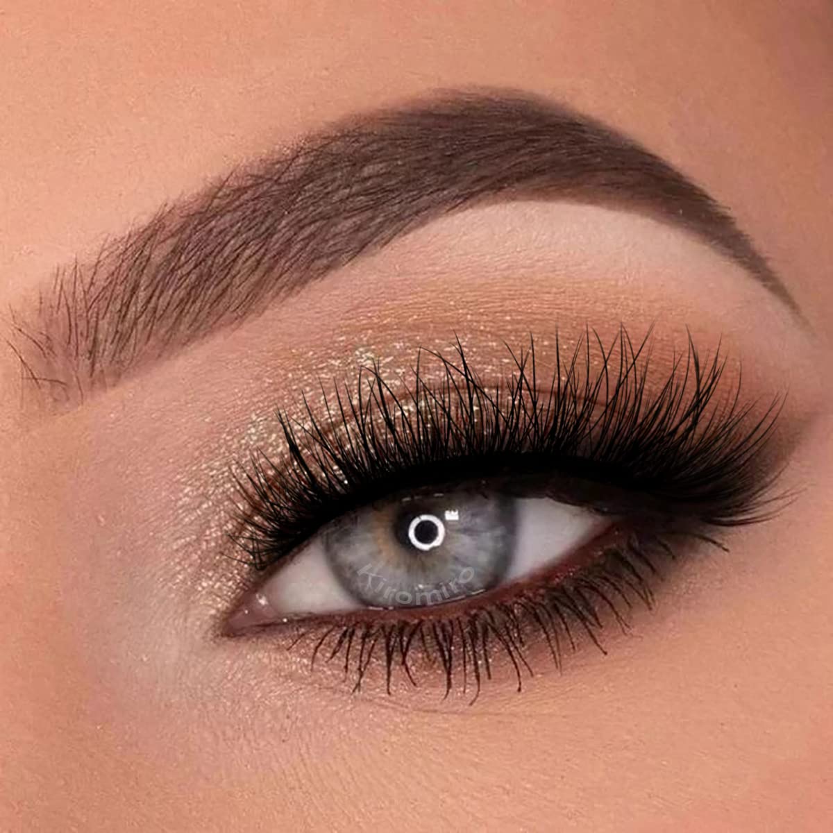 Lashes Flat Faux Mink Eyelashes 20mm Long False Eyelashes Dramatic Cat Eye Eyelashes Wispy 3D Crossed Thick Fox Eyelashes Extensions Strip Lashes Pack by Kiromiro