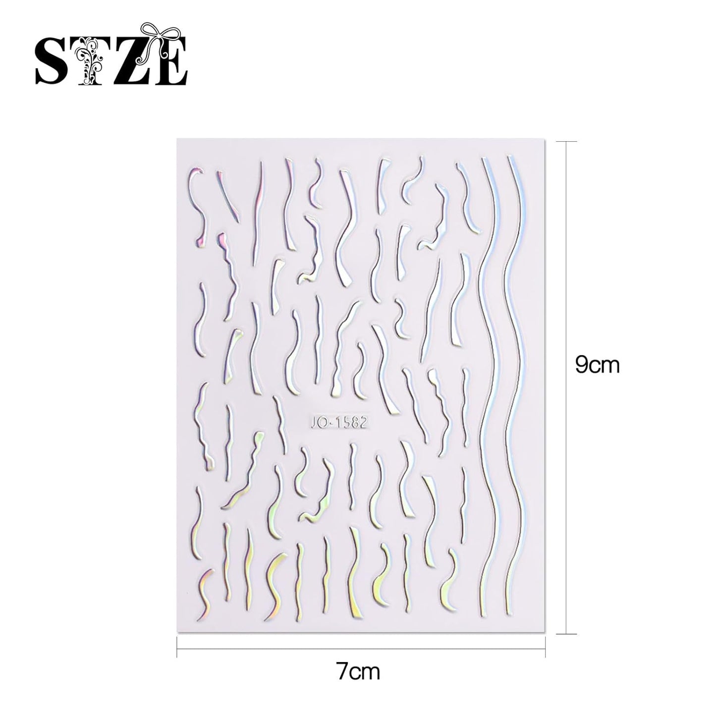 JMEOWIO 12 Sheets Aurora Nail Art Stickers Decals Self-Adhesive Pegatinas Uñas Glitter Holographic Nail Supplies Nail Art Design Decoration Accessories