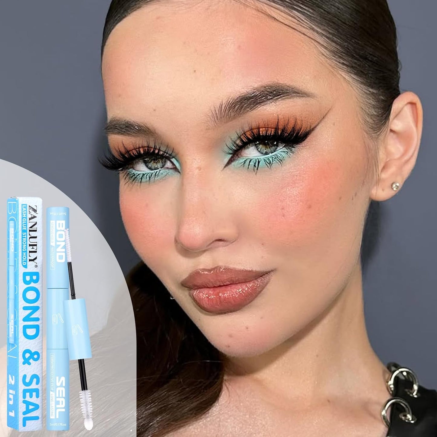 Lash Cluster Glue Waterproof Lash Glue Lashes Bond and Seal Clear Eyeash Glues for Lashes Extension Long Lasting Eyelash Adhesives by zanlufly