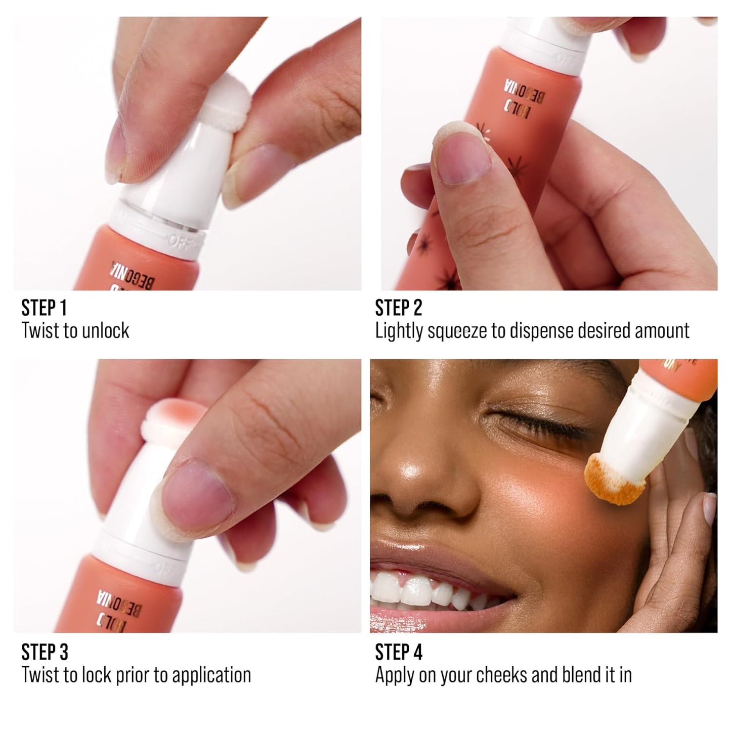 Kiss New York Professional Pearl Liquid Blush Beauty Wand, High Pigment Glow for Cheek, Eye & Lip, Non-Greasy Hydration Lightweight with Sponge-Tip Applicator (Tempting Tulip)