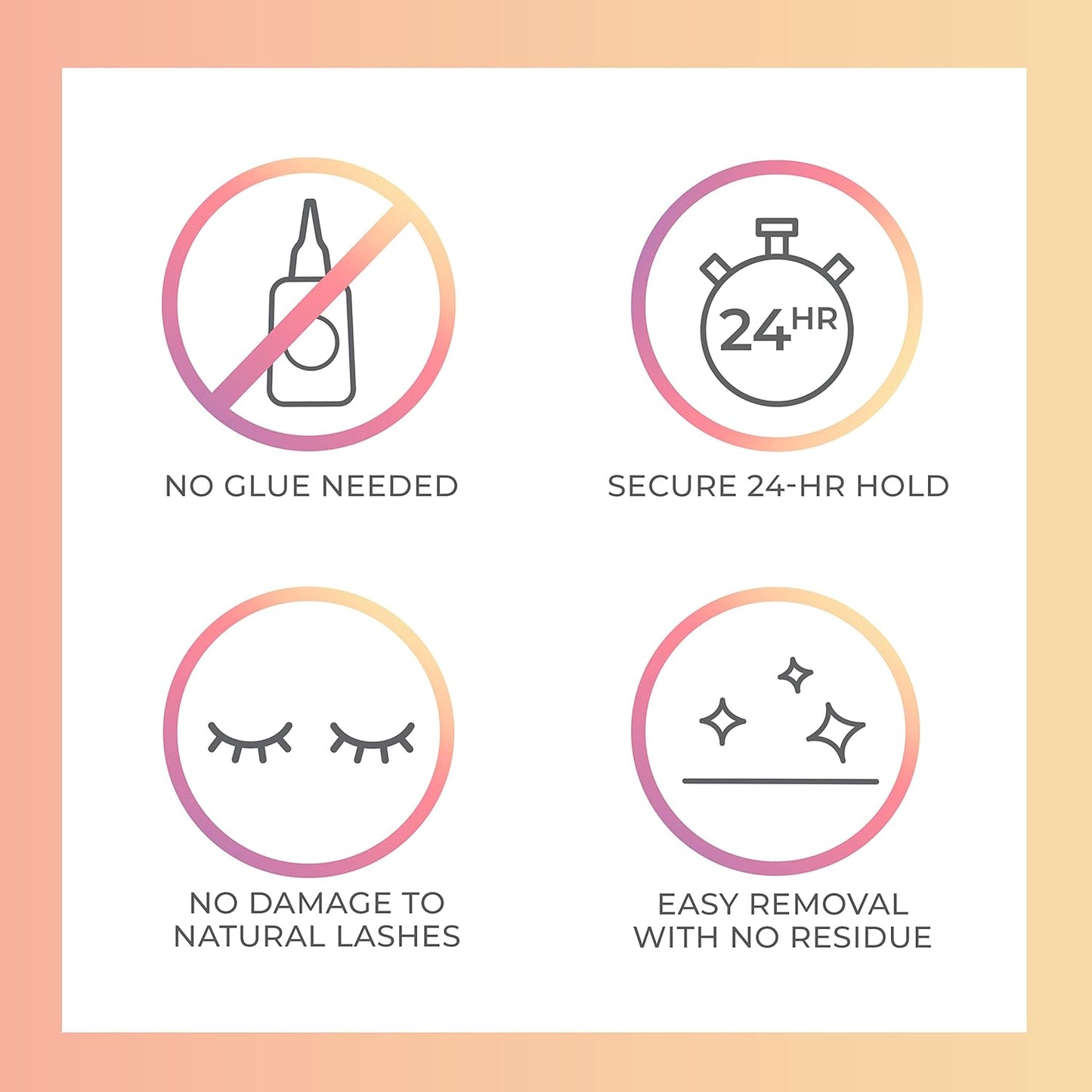 KISS imPRESS Falsies Press On Self Adhesive Eyelashes, 12mm-14mm Glam Volume Press On Lashes, Black, No Glue Needed, Invisible Band, 20 Lash Clusters & Non-Stick Applicator - Spiky