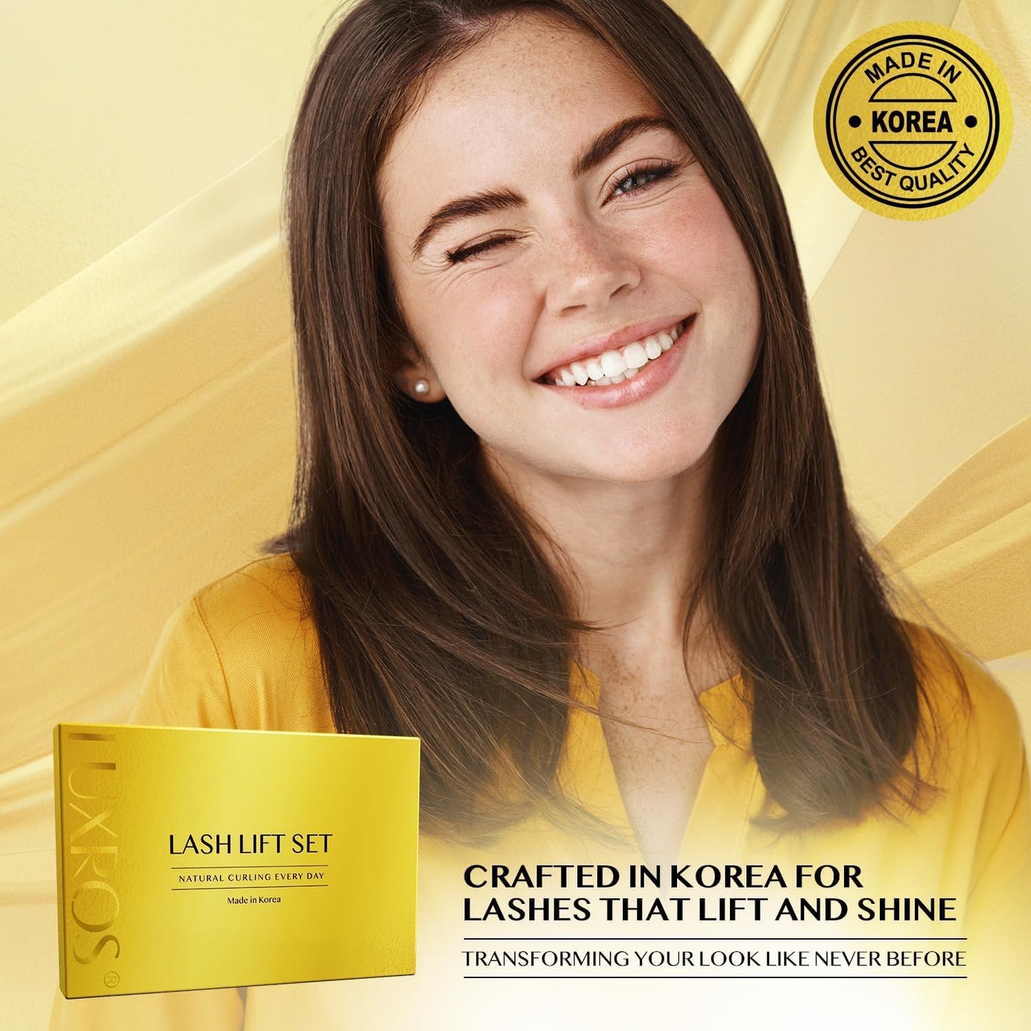 Lash Lift Kit for Eyelash Perm: Advanced Korean Thio-Free Keratin Formula for Long-Lasting Curl – Gentle Lash Lifting Set for Home or Professional Use – Also Great for Brow Lamination