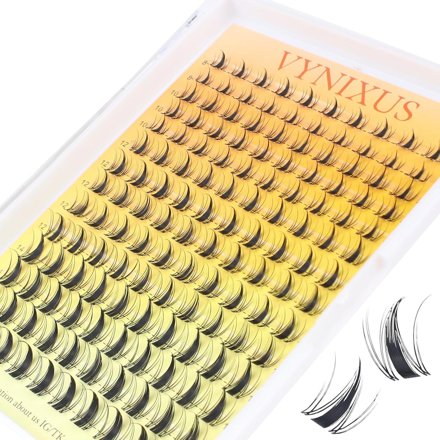 Lash Clusters Wispy Individual Lashes Fluffy Eyelash Clusters Spiky Wet-Look Cluster Eyelash Extensions Natural Cluster Lashes Ultra-Thin Invisible Band (Fairy-0.07D-Mix8-16)