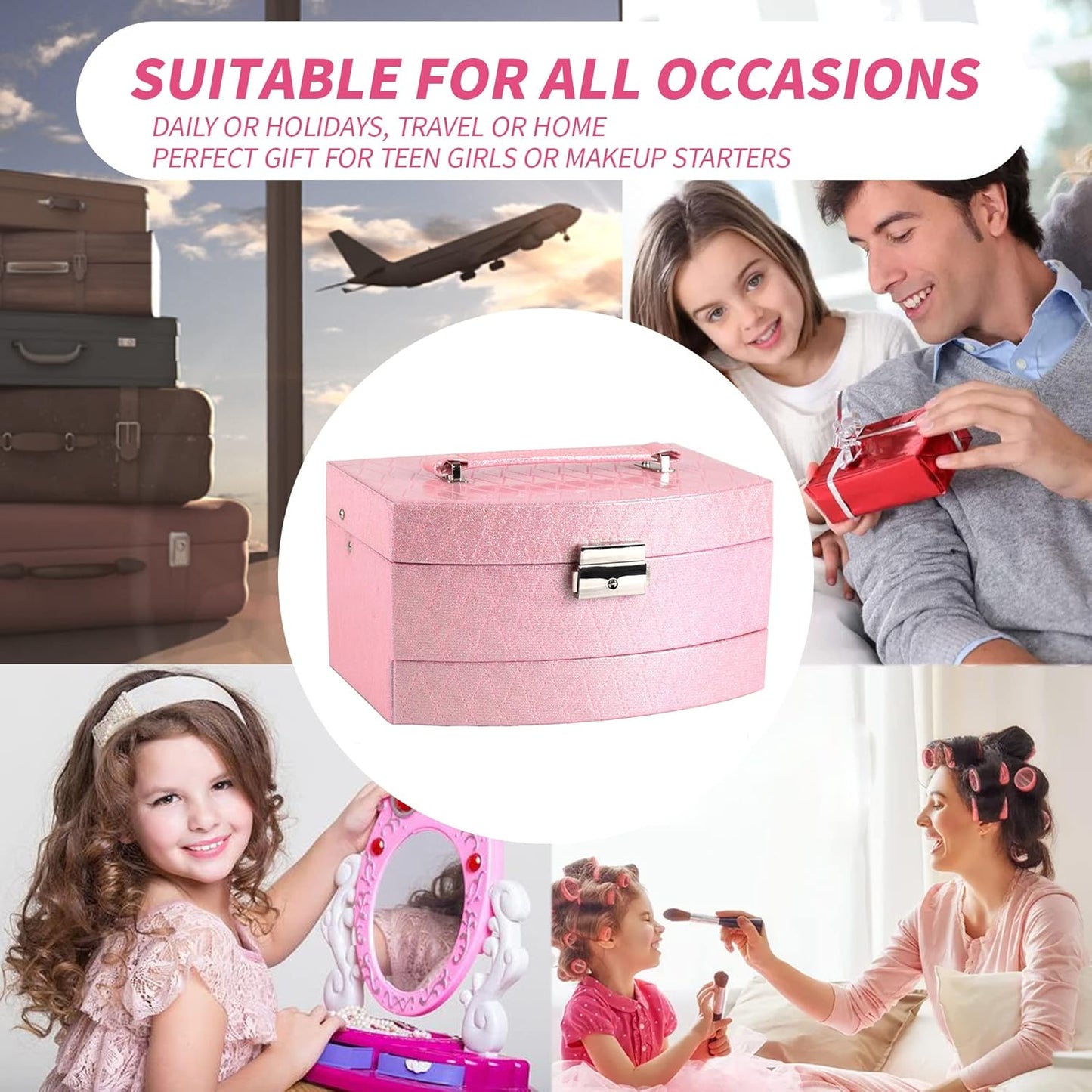 Hot Sugar Girls Makeup Kit for Birthday Gift, All in One Beginner Makeup Kit for Women Full Kit, Christmas Makeup Set for Teens 10 12 13 16 Includes Real Cosmetics and Makeup Tools (PINK)