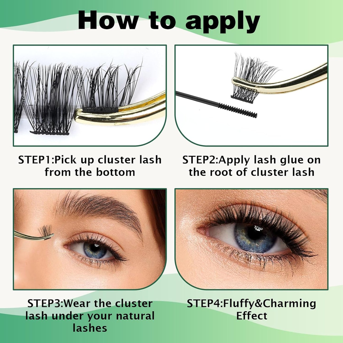 Lash Clusters,96 Pcs Cluster Lashes D Curl 8-18MIX DIY Lash Extensions Eyelash Clusters,KEYYOU Volume Wispy Individual Lashes Soft&Comfortable Easy DIY at Home(Y05,D-8-18MIX)