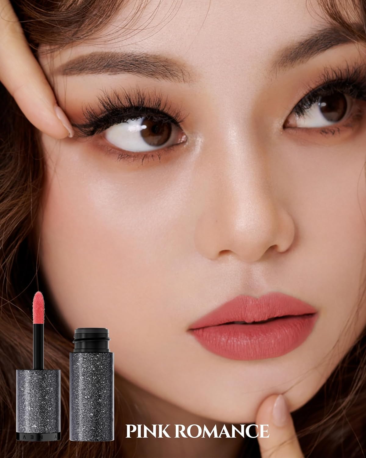 HEVVYMAKEUP Ultra Stay-On Lip Coloring Tint - Vibrant Matte Finish Lip Tint - Long Lasting Airy Weightless Lips with Perfect Fixing - Korean Lip Makeup, Pink Romance, 0.11oz.