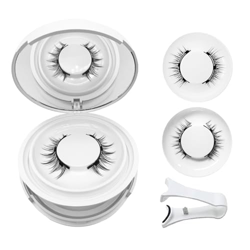 Ginani Magnetic Lashes,Magnetic Eyelashes with Applicator,2025 New Reusable Magnetic Lashes Natural Look No Glue or Liner Needed(Camellia+Iris)