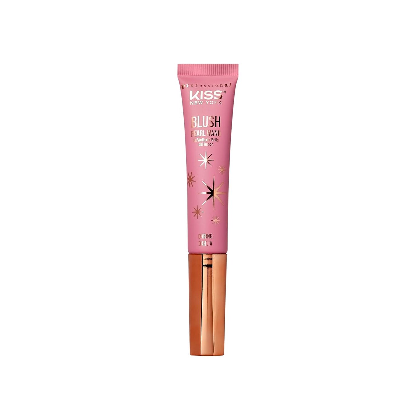 Kiss New York Professional Pearl Liquid Blush Beauty Wand, High Pigment Glow for Cheek, Eye & Lip, Non-Greasy Hydration Lightweight with Sponge-Tip Applicator (Daring Dahlia)