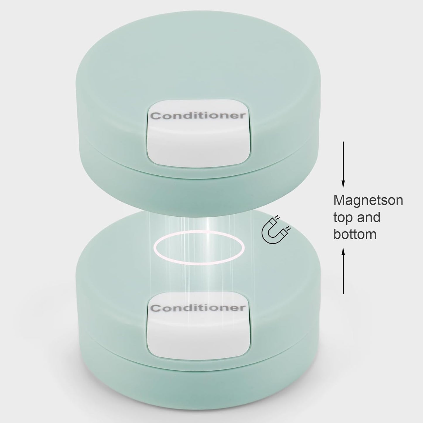 Gemice Travel Containers for Toiletries, Magnetic Travel Containers, TSA Approved Cream Jars with Toiletry Bag, Leak-proof Small 1oz Capsules Set with Multiple Labels for Organization (4 Pack)