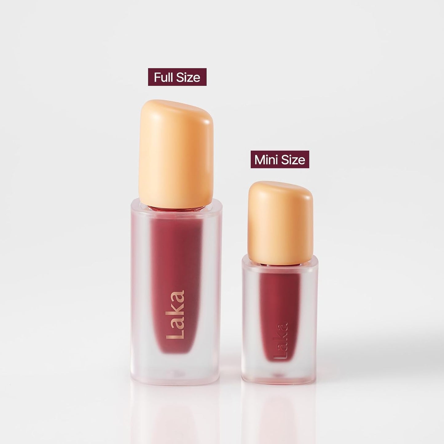 Laka Fruity Glam Lip Tint Mini, Glowing Lip Stain with Wide Color Spectrum, Hydrating & Lightweight Texture, Long-Lasting Bold Stain, Non-Sticky, Vegan, K-Beauty (#124 Maro)