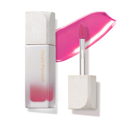 Heart Percent Dote On Mood Pure Glow Tint, Watery & Lightweight Moisturizing Lip Stain Long Lasting Liquid Lipstick 6.8g, #10. Fuchsia Pink