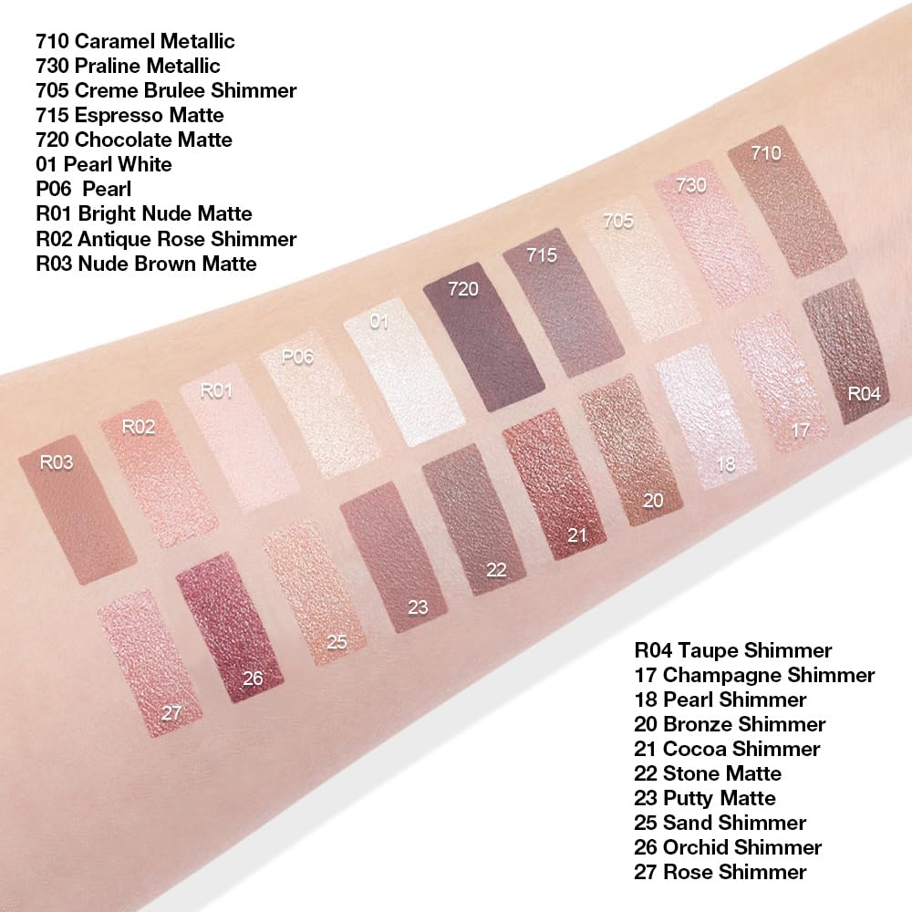 Kaely Single Cream Eyeshadow Pot, Stone Matte Eye Shadow for Older Women High Pigmented Waterproof, Natural Eyeshadow Palette Makeup Brightener, sombras en crema para ojos, Blendable, 22