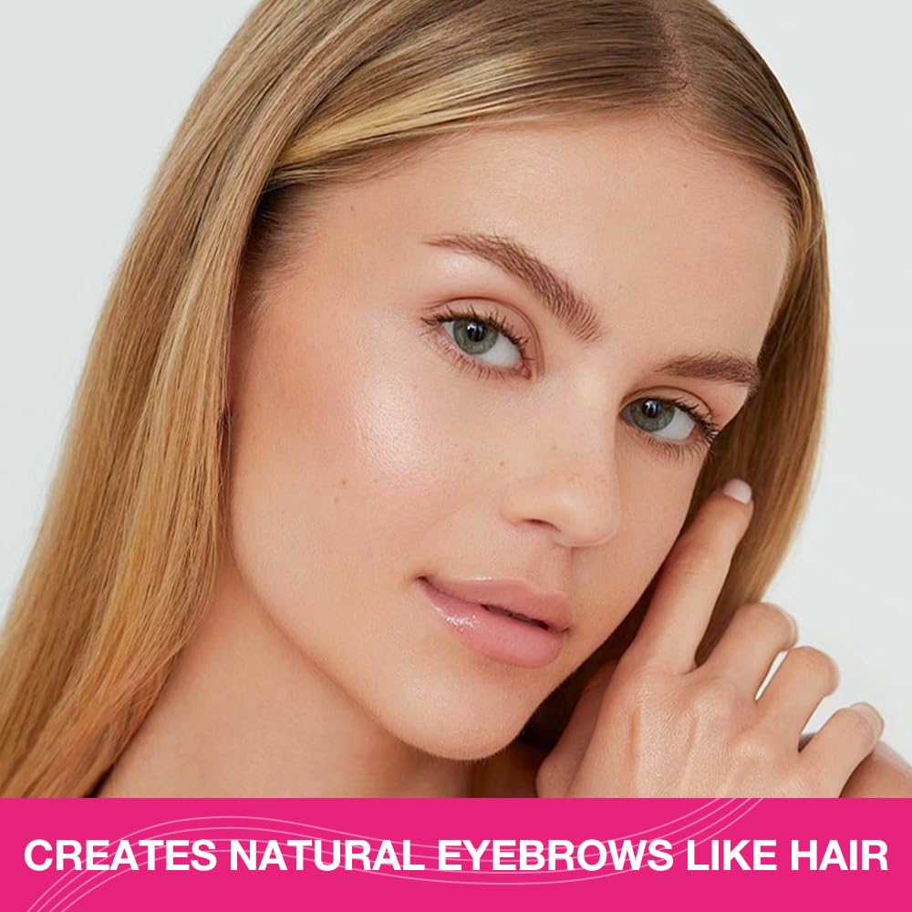 Kaely Microblading Eyebrow Pen with Multiple Fork Tips, Square Brush Magic Eyebrow Contouring Pen Waterproof, 3d Eye Brow Pencils for Women, Create Natural Hair-Like Brows, 102 Dark Brown