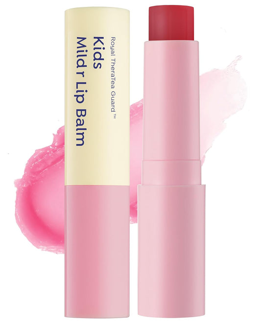 Kids' Color Lip Balm - Korean Kids Red Tint Lip Balm for Chapped and Cracked Lips with Natural Pigments - Hydrating Lips with Plant Oils and Shea Butter - Allergen Free Scent, 0.1 oz.