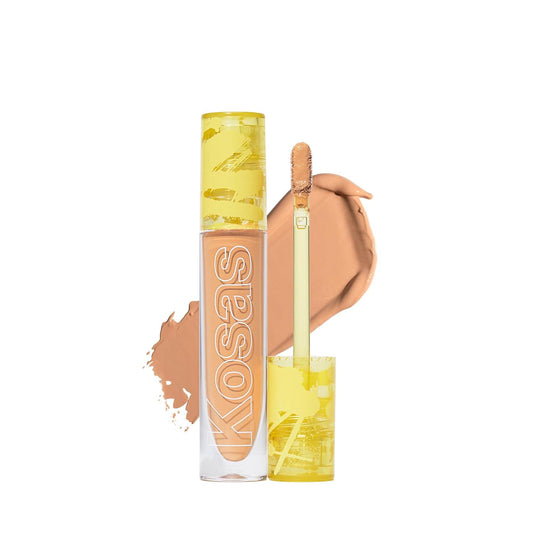 Kosas Revealer Concealer - Medium Coverage Makeup with Hyaluronic Acid, Conceals Dark Circles Under Eyes, Dark Spots and Blemishes + Brightens, Hydrates, Long-Lasting & Vegan, (Tone 6.2 N)