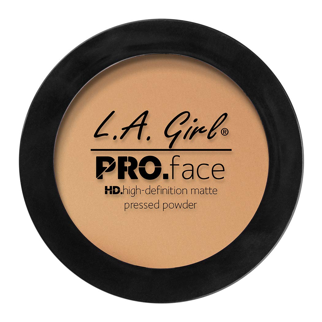 L.A. Girl Pro Face HD Matte Pressed Powder, Medium Beige, 0.25 Ounce (Pack of 3) (GPP609)