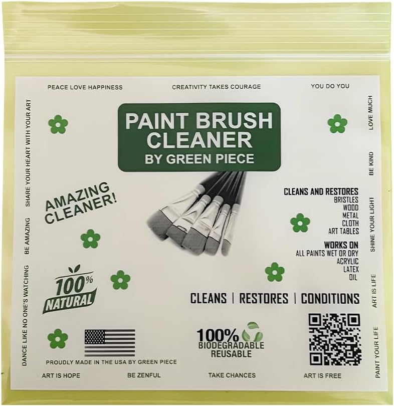 Green Piece® Paint Brush (Pack of 3 Paint Brush Cleaner)