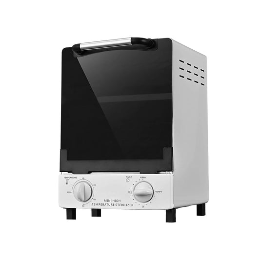 High Temperature Sterilizer, Large Capacity Dry Heat Stainless Steel Sterilizer with Temp and Timer Control, Max timing 60min, Max temperature 250℃ (482℉), With Stainless Trays, 110V power