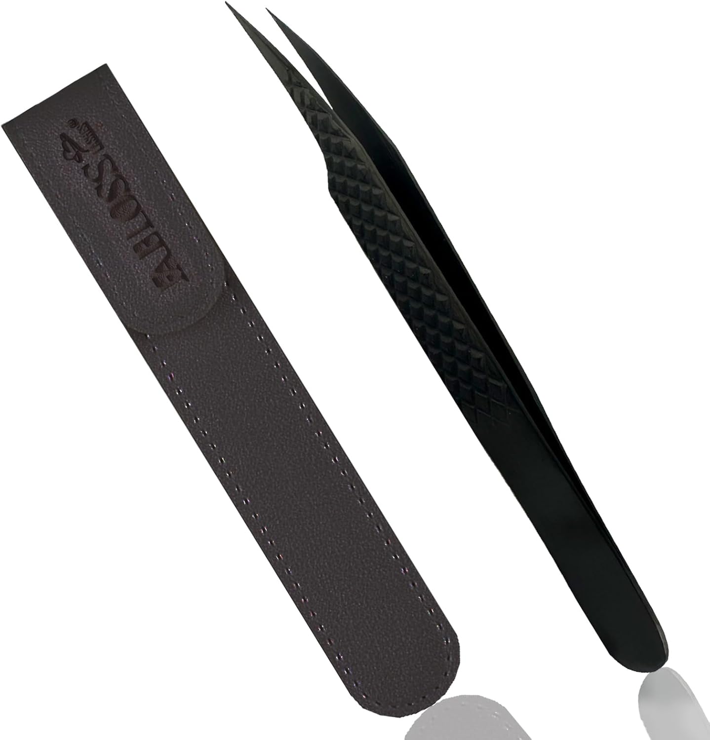 Lash Tweezers for Isolation, Pointed Craft Tweezers For Women Lash Extension Tweezer Eyelash Extension Supplies Japanese Steel (Black-Dolphin tweezers)