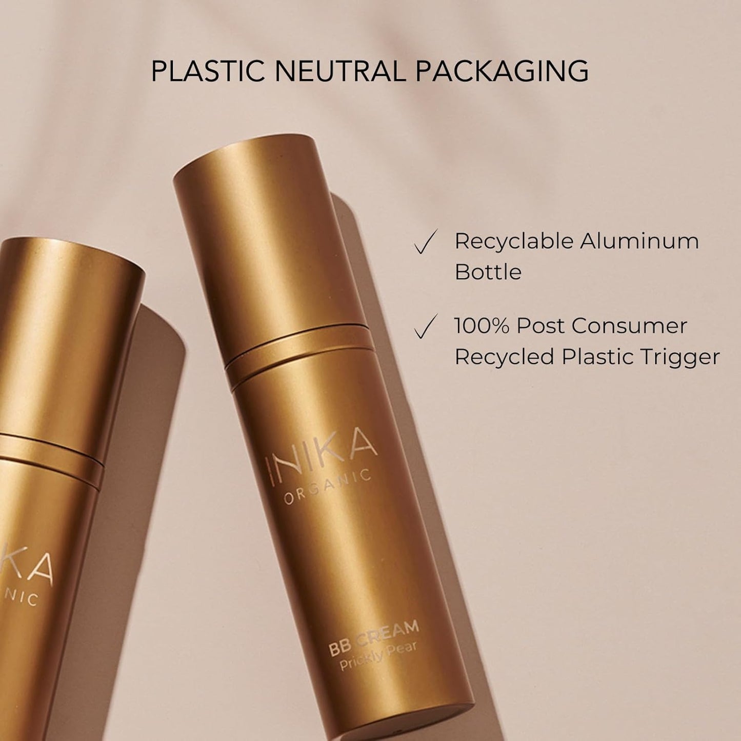 INIKA Organic BB Cream Foundation - Vegan Makeup with Hydrating Prickly Pear, Jojoba, and Pomegranate Seed Oil - Lightweight, Radiant BB Glow for Balanced Skin Tone, Cream 1 fl oz