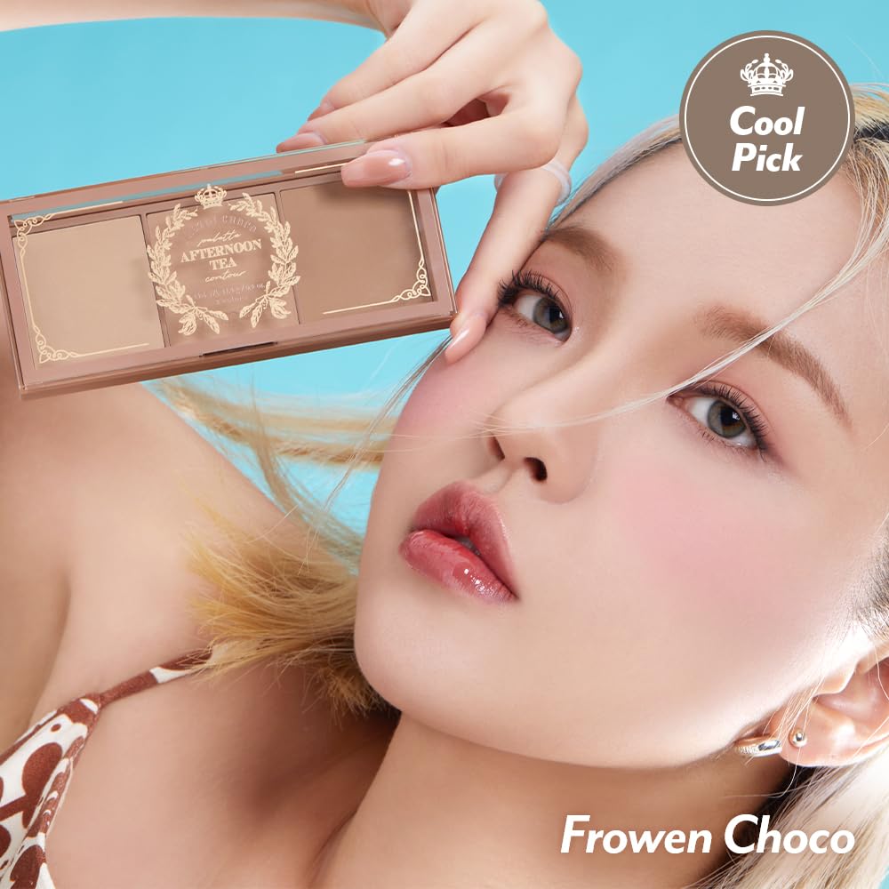 I'm Meme Palette - Afternoon Tea Contour | Frozen Choco, Bronzer Palette for Face & Cheeks, Matte Powder Bronzer, Natural Makeup, Buildable Coverage, Light to Medium, For Cool Tone Skin, 0.4oz