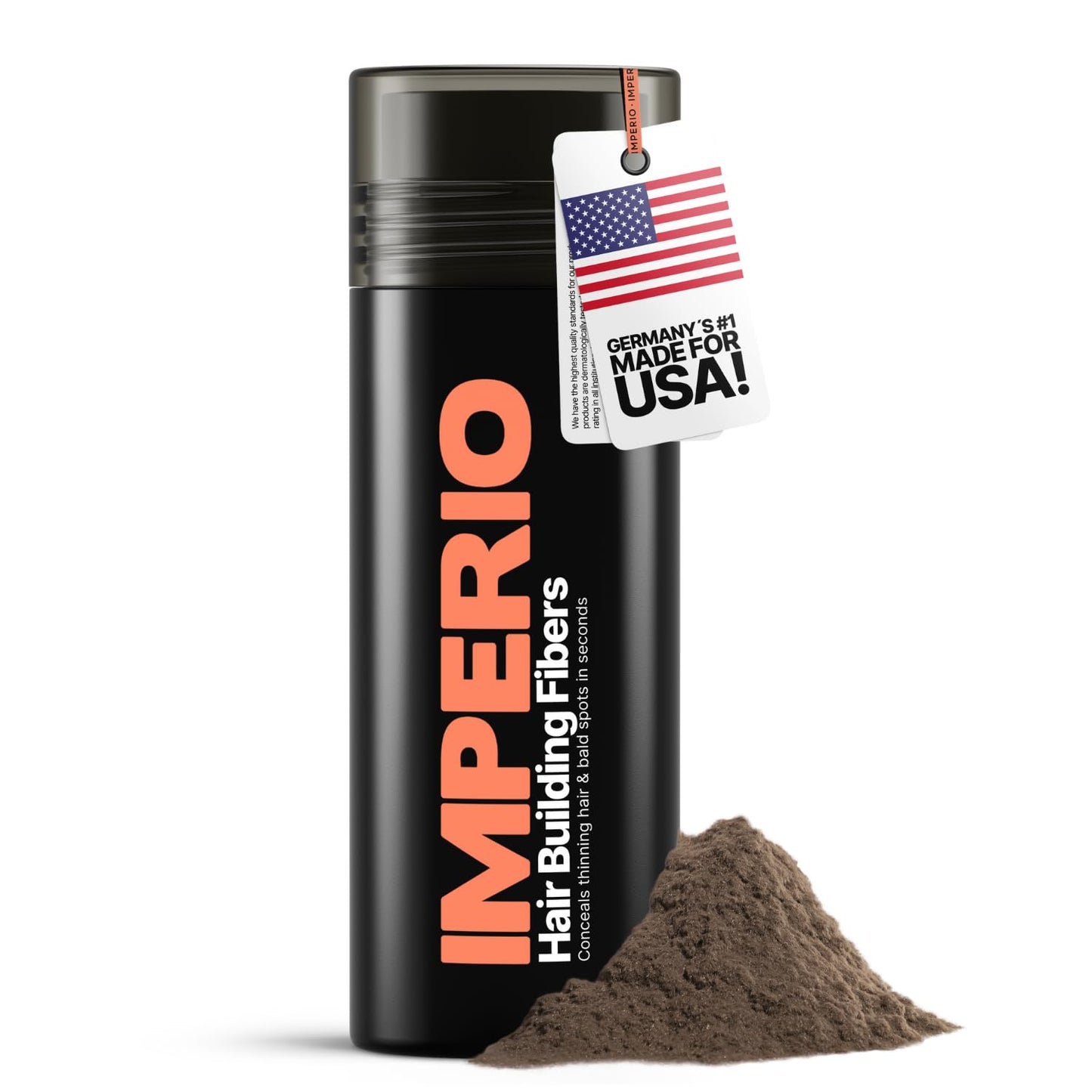 IMPERIO Hair Building Fibers for Thinning Hair - 26g Premium Hair Fibers for Women & Men in Hairdresser Quality - Hair thickening in less than 20 seconds (Medium Brown)