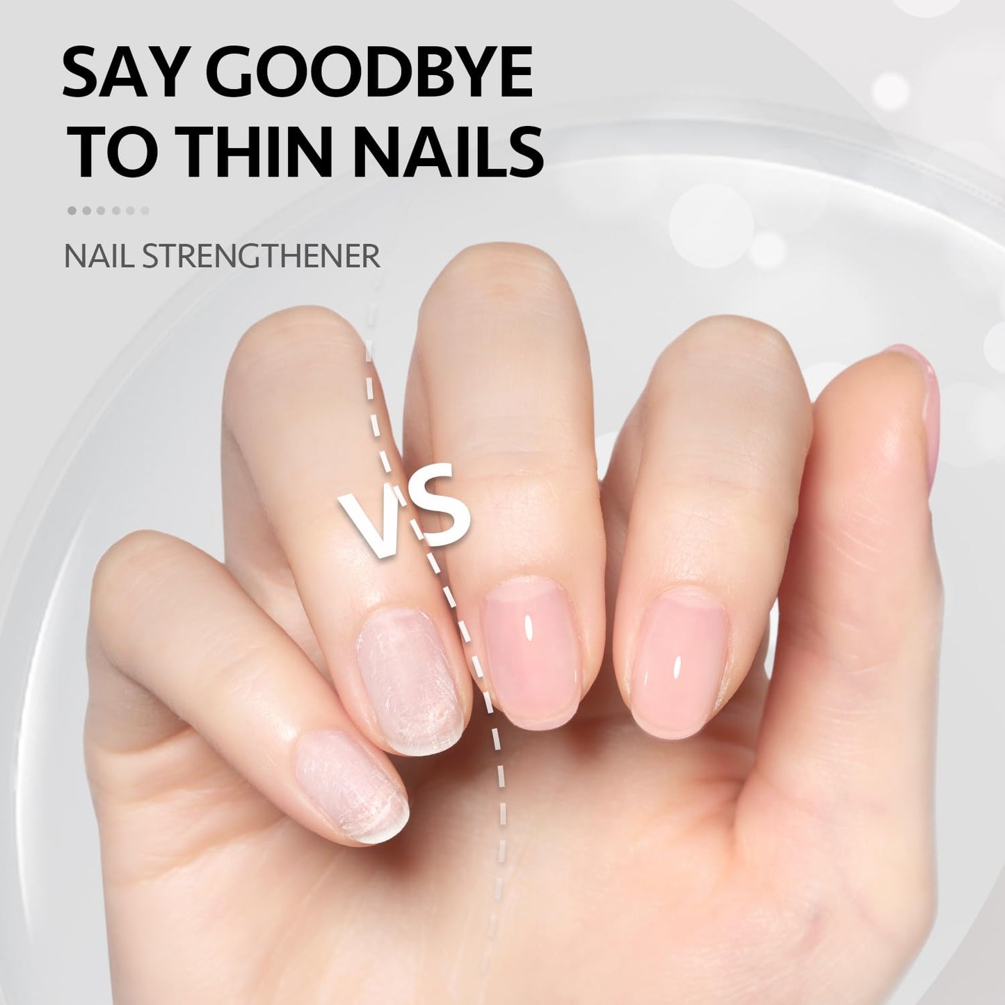 GAOY Gel Top Coat, Nail Strengthener and Base Coat Set, 3 Pcs 16ml Clear Glossy No Wipe Combination for UV Light Cure Gel Nail Polish