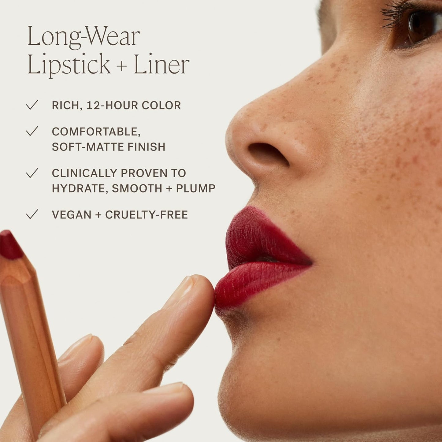 ILIA - Lip Sketch Hydrating Crayon | Hydrate, Plump, Smooth, Strengthen | Long Lasting up to 12-Hours, Bleed-Resistant, Soft-Matte | Barrier-Building, Non-Toxic, Cruelty-Free (Banquette)