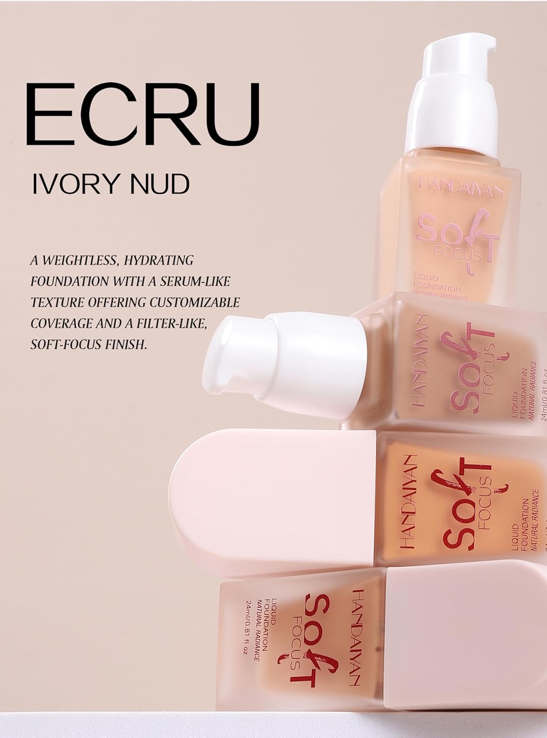 Full Cover Soft Focus Liquid Concealer, 24H Longwearing Waterproof Smooth Matte Flawless Finish Concealer Foundation Corrector for Eye Dark Circles Spots Face Concealer Matte Makeup Base,06