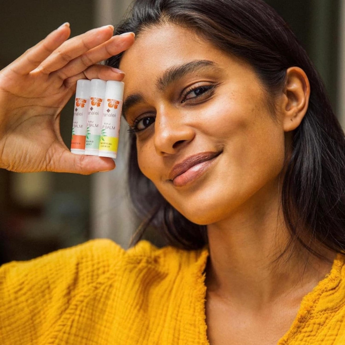 Hanalei Tropical Citrus Lip Balm & Moisturizer – Natural Kukui Oil & Beeswax for Hydrated, Soothed, Soft Lips – Heals Dry, Chapped, Cracked Skin – Long-Lasting Travel-Friendly Lip Care – Tropical