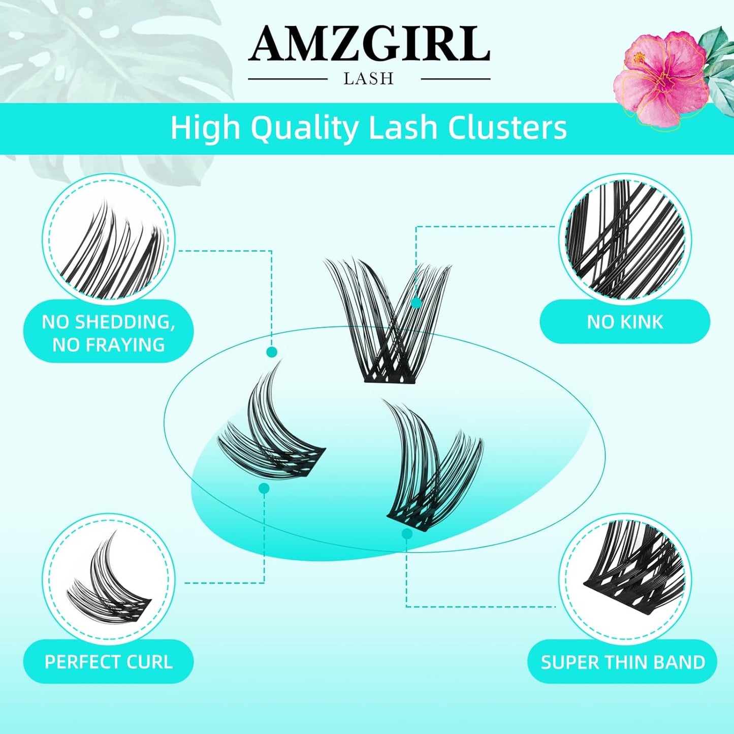 Lash Clusters Wet Look 168Pcs Eyelash Cluster Ultra-Thin Lash Band Eyelashes Extensions Spiky Anime Wide Span Lashes(Hollyhock,D-10mm)