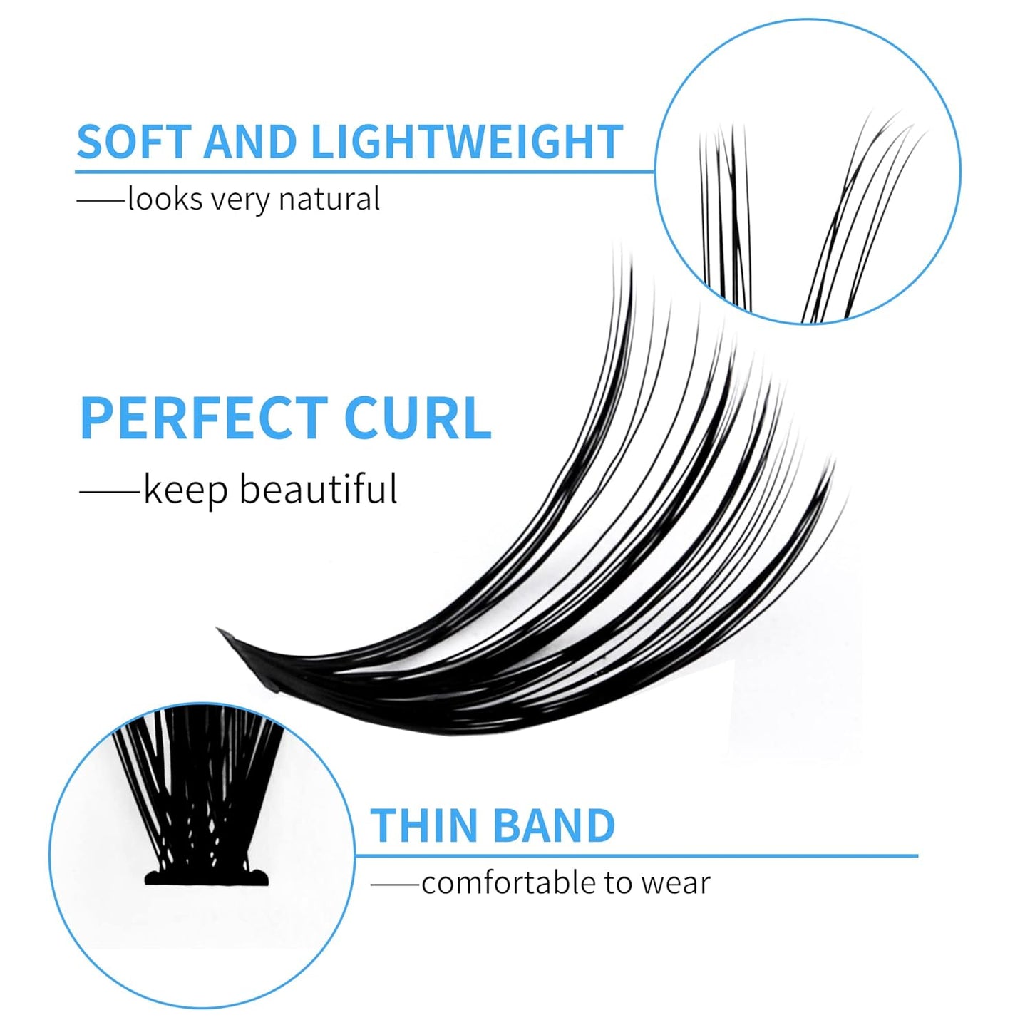 Lash Clusters Eyelash Clusters 280 PCS Cluster Eyelash Extensions Soft&Natural Individual Lashes Mink Cluster Lashes DIY At Home Lash Extension Clusters By GEMERRY(30D/40D-D, 8-16mm)