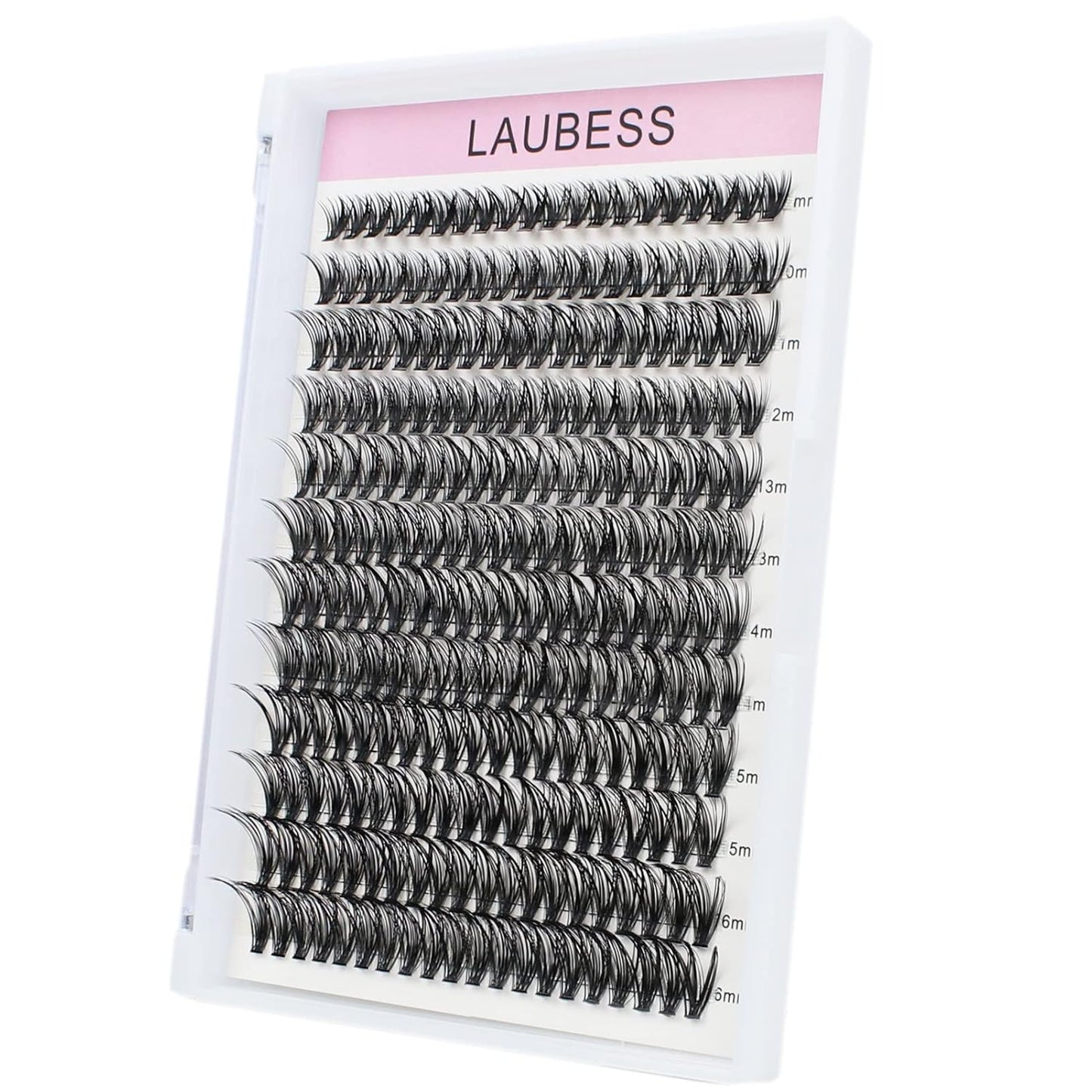 Lash Clusters LAUBESS Individual Lashes Waterproof Eyelash Clusters Mixed Tray Cluster Eyelash Extensions Soft Cluster Lashes for Beginners(40D-C-8-14)