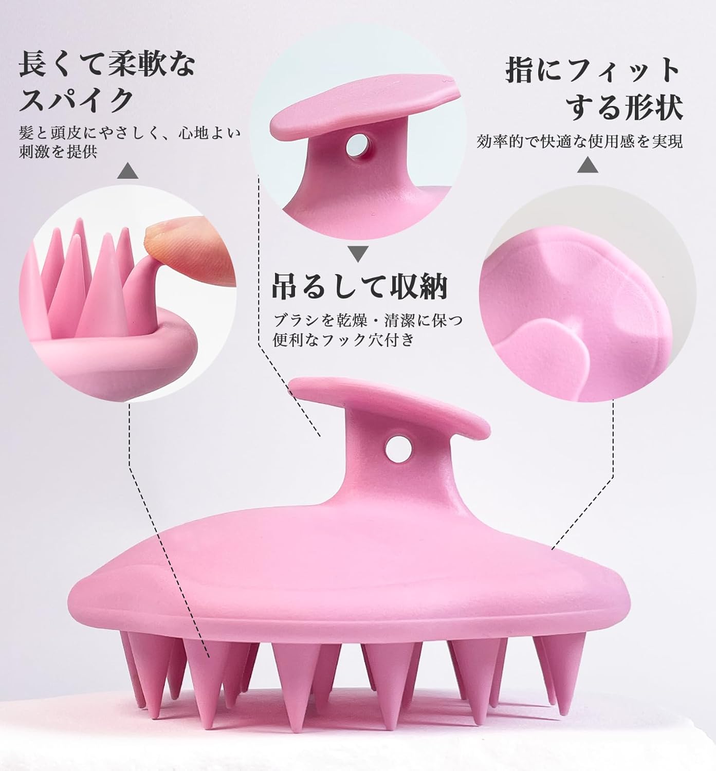 Halocalm Scalp Massager for Hair Growth – Silicone Shampoo Brush for Wet & Dry Hair, Integrated Design, Effective Scalp Scrubber for Shower & Relaxation (Blue)