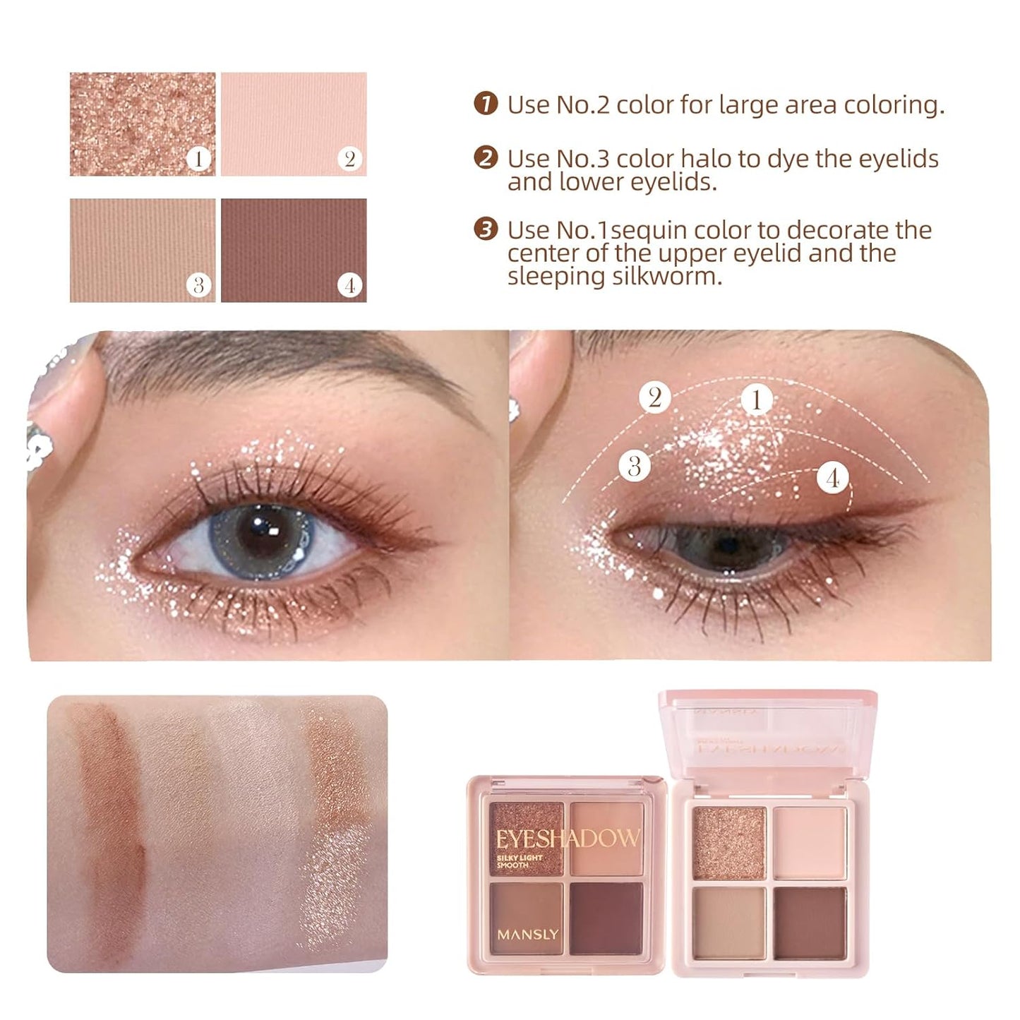 LAMUSELAND All in One Makeup Set Full Kit, 11 Pieces Professional Makeup Gift Set for Women Girls, include Lip Gloss, Eyebrow, Eyeliner, Eyeshadow, Blush, BB Cream (A)