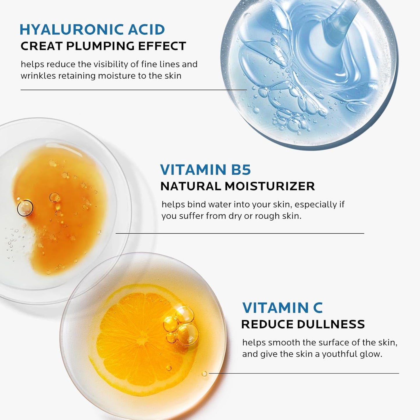 Hyaluronic Acid 2% B5 Serum: Dr. Pure Hydrating Moisture Repair Skin - Fine Lines Tightening Smoother Texture Night Serum 2 Fl Oz