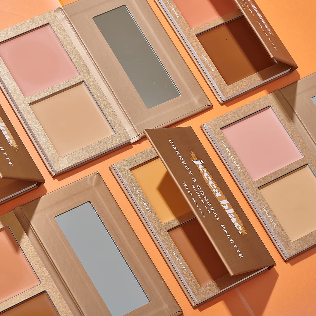 Jecca Blac Correct and Conceal Medium Coverage Palette, Lightweight Long Lasting Formula, Medium To Full Coverage, Gender Neutral and LGBTIQA+ Inclusive Make Up, Medium 4.0, 12g