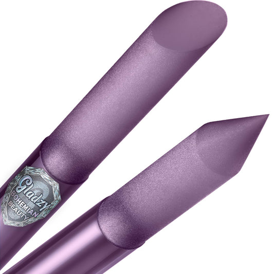 Glass Cuticle Pusher by GLADZY - Manicure Stick, Genuine Czech Quality, Professional Precision Filing Cuticle Remover, Abrasive Surface Never Wears Out