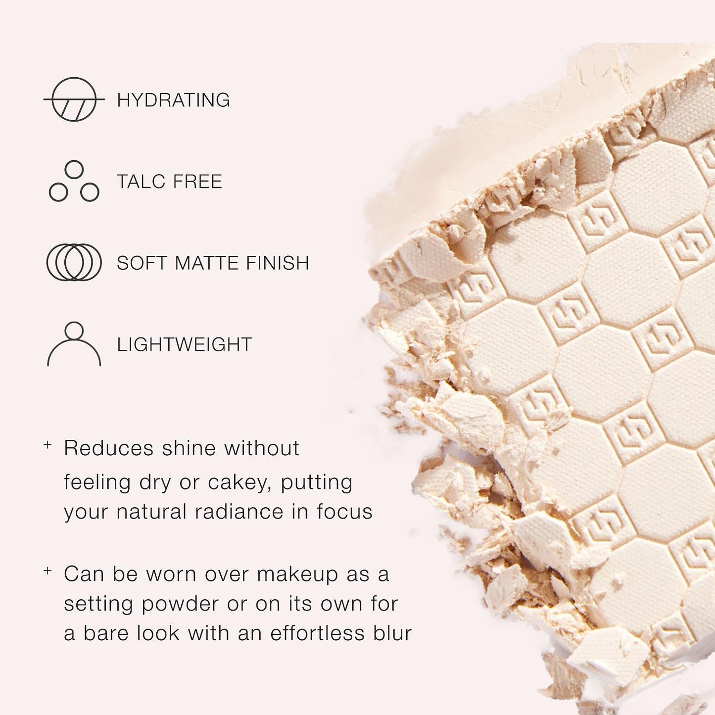 Jouer Soft Focus Hydrate & Setting Powder - Pressed Powder with Matte Finish - Blurring Powder for Fine Lines and Pores - Set Face Makeup Foundation or Concealer - Dark