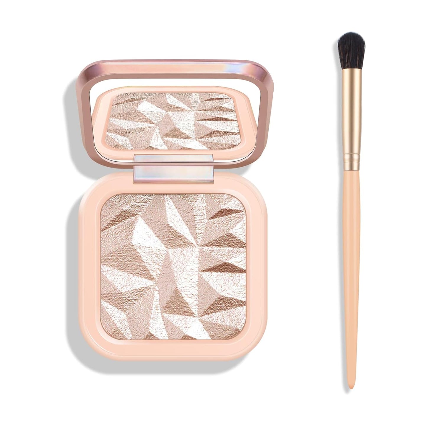 KYDA Face Highlighter Palette, High Glossy Face Illuminator Palette, Natural Glow Finish, Pearl Shimmer Smooth Baked Powder, Lasting Sparkling Highlighter Makeup-DAWN GLOW
