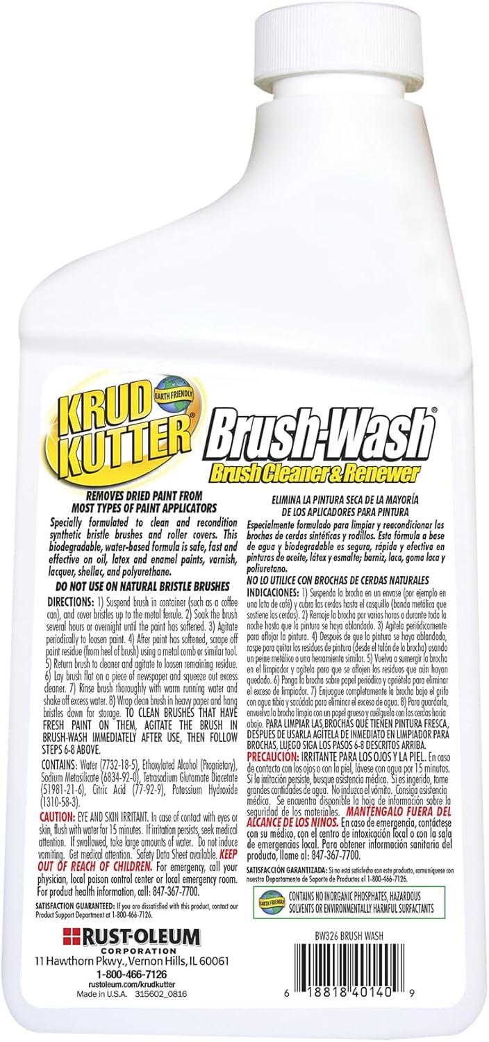 Krud Kutter BW326 Brush-Wash Cleaner and Renewer, 32 oz