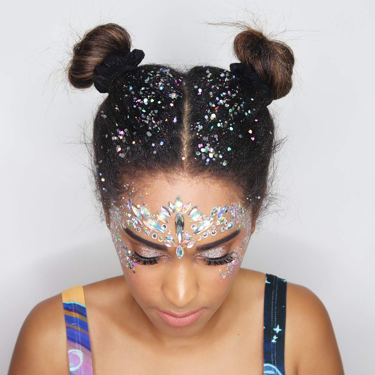 Holographic Silver - Electric Bliss Beauty - Chunky Biodegradable Glitter for Festivals, Crafts, Cosmetics - Eco Friendly Body Glitter for Hair, Nails, Face & More (Holo Silver)