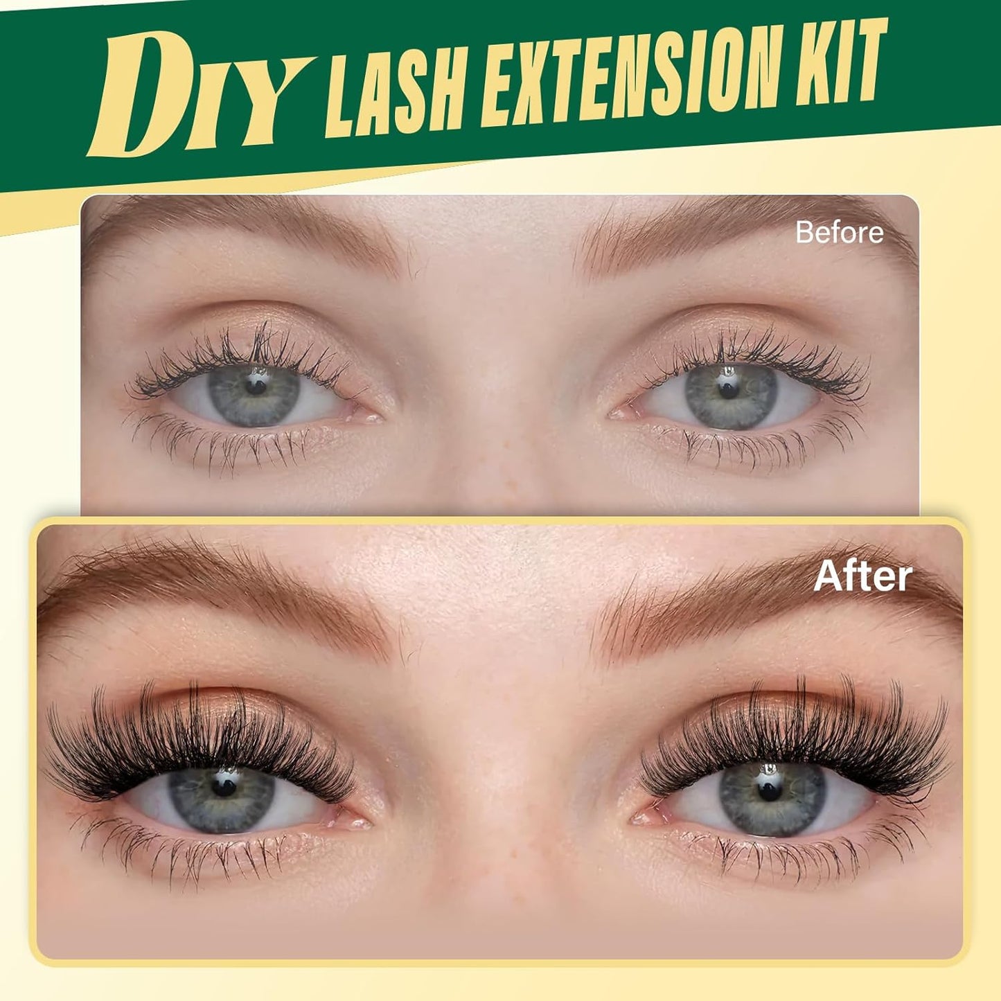 KEYYOULASH DIY Lash Extension Kit 144pcs 8-18MIX Lash Clusters Eyelash Extension Kit with Lash Bond and Seal,Remover,Applicators for DIY Lash Extensions at Home (KY06 Kit)