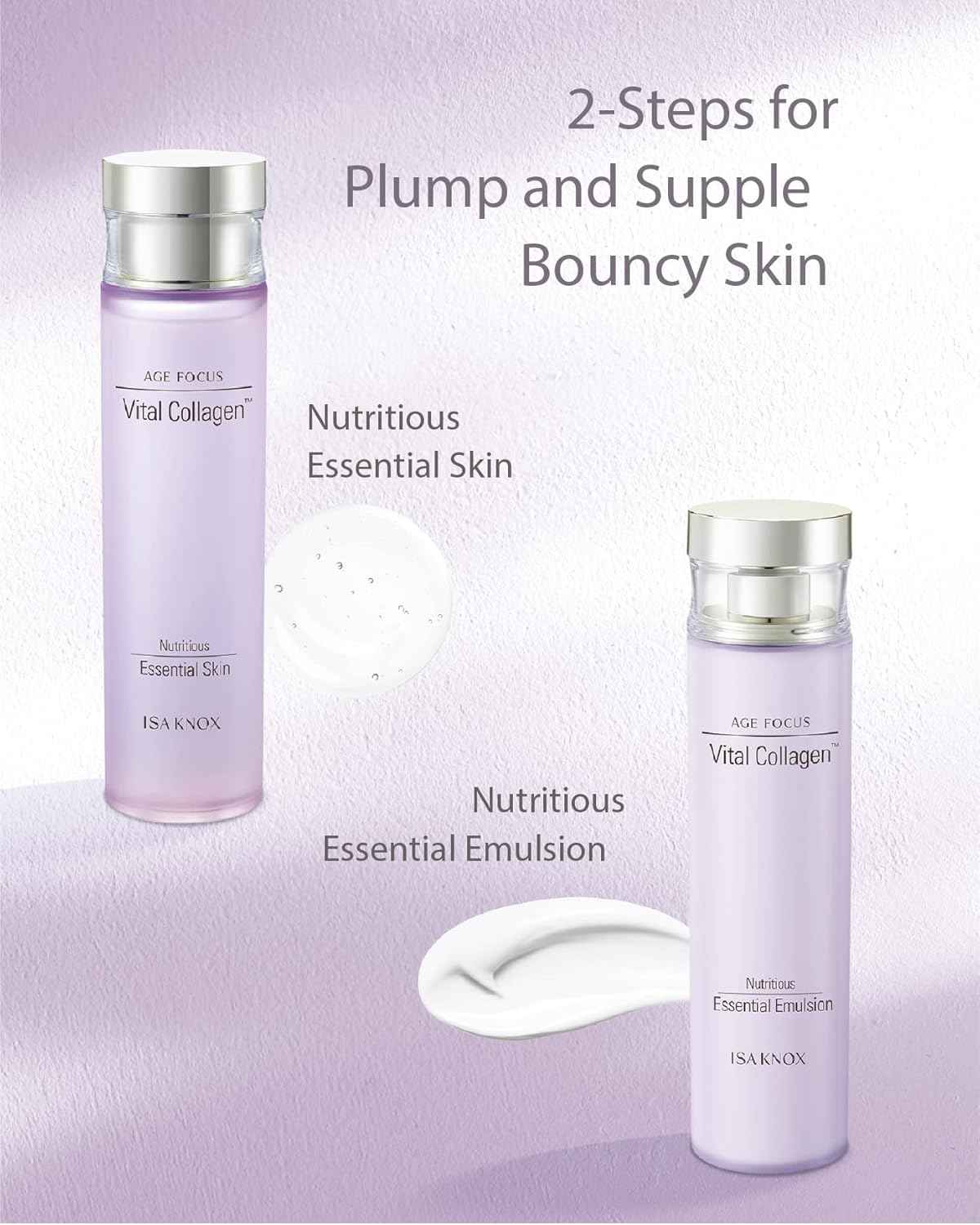 ISA KNOX AGE FOCUS VITAL COLLAGEN SKINCARE GIFT SET - Korean Luxury Premium High-end Skin Toner, Emulsion Lotion, Cream, Hydrolyzed Collagen, Vitamin B12, E, C, (370ml / 12.51 Fl Oz)