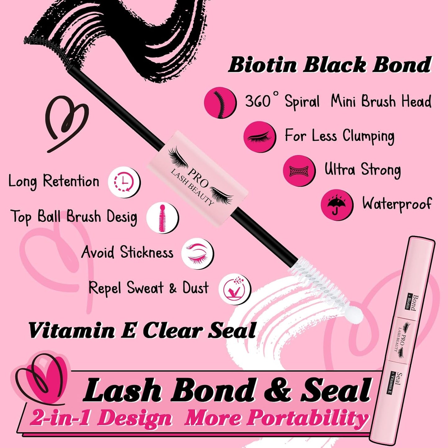 Lash Clusters Kit 280 Pcs Eyelash Clusters Lash Bond and Seal Lash Remover Lash Applicator Individual Lashes Kit Eyelash Brush Easy to Apply at Home(30D+40D-12-18mix Kit)