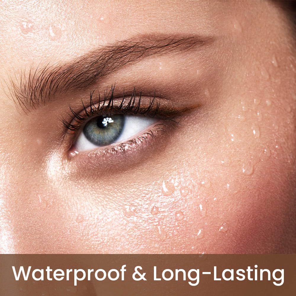 Kaely 1.5mm Skinny Gel Eyeliner Pencil,Brown Cat Eye Liner Makeup Pen,Cream Smooth Eyeliner Crayon,delineador de ojos contra el agua,Waterproof Long Lasting 16 Hour Wear,Vegan & Cruelty Free,02