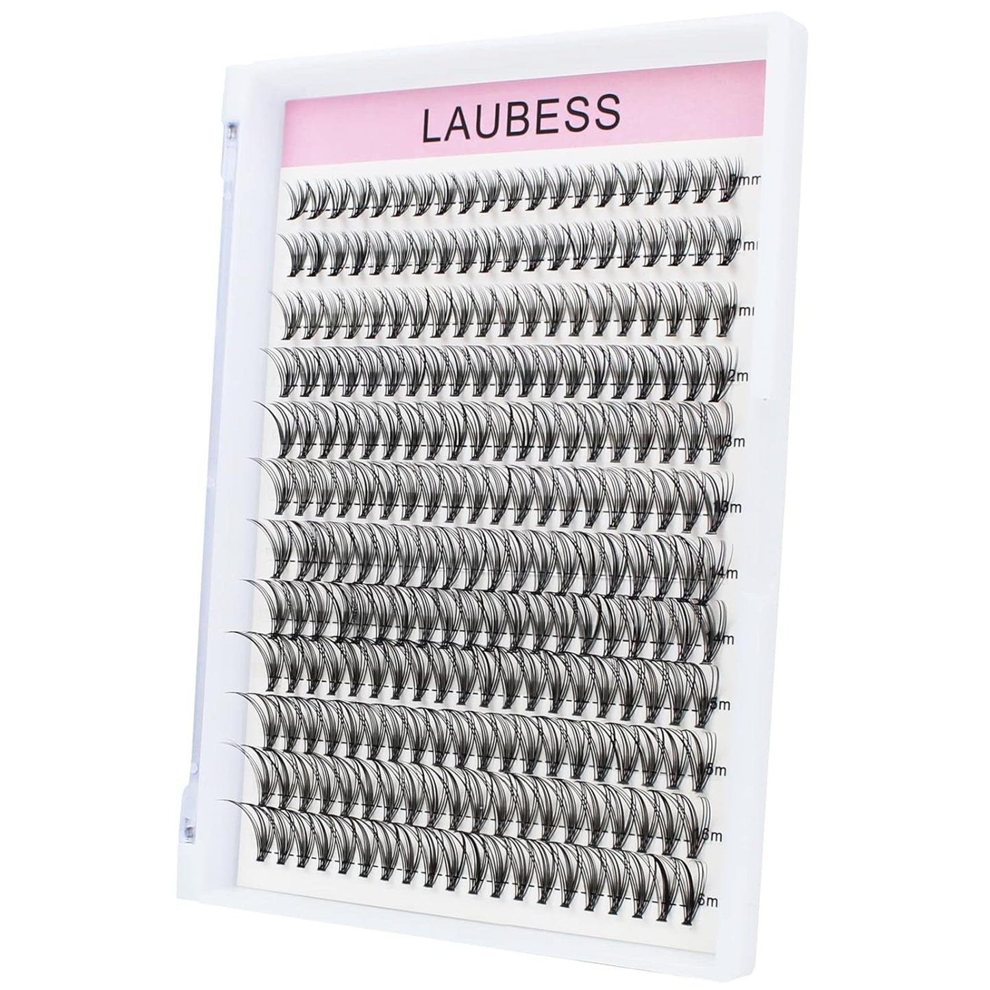 Lash Clusters LAUBESS Individual Lashes Waterproof Eyelash Clusters Mixed Tray Cluster Eyelash Extensions Soft Cluster Lashes for Beginners(20D-0.10D-9-16)
