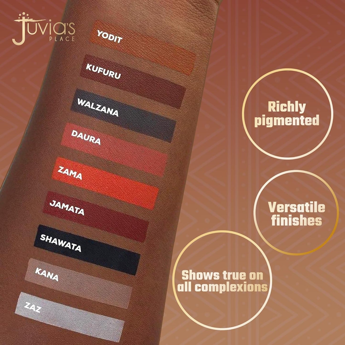 Juvia's Place Warrior 2 Eyeshadow Palette - Professional Eye Makeup, Pigmented Eyeshadow Palette, Makeup Palette for Eye Color & Shine, Pressed Eyeshadow Cosmetics