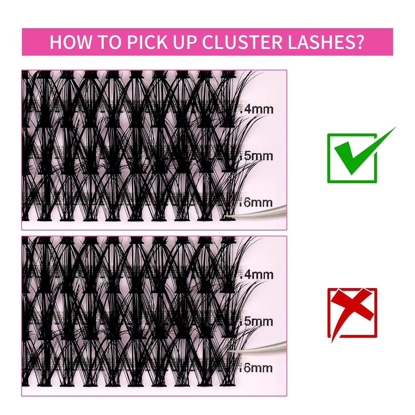 Lash Clusters Individual Lashes Cluster Mixed Tray Lash Clusters DIY Eyelash Extensions Individual Cluster Lashes Self-application at Home (30D+40D-0.07C,8-16mm)