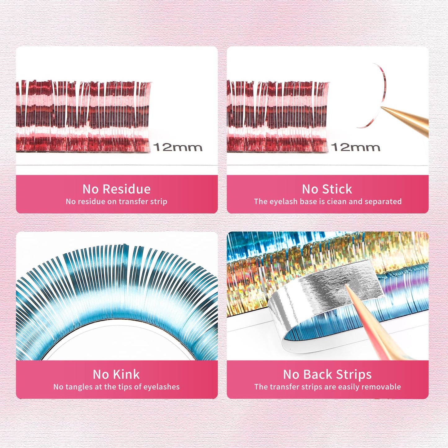 Glitter Spike Tinsel Eyelash Extensions 0.07 Colored Lashes Extension C Curl Lashes 8mm Lash Extensions Soft False Eyelashes Volume Lashes 12 Rows Professional Use(Glitter,0.07-C,8mm)